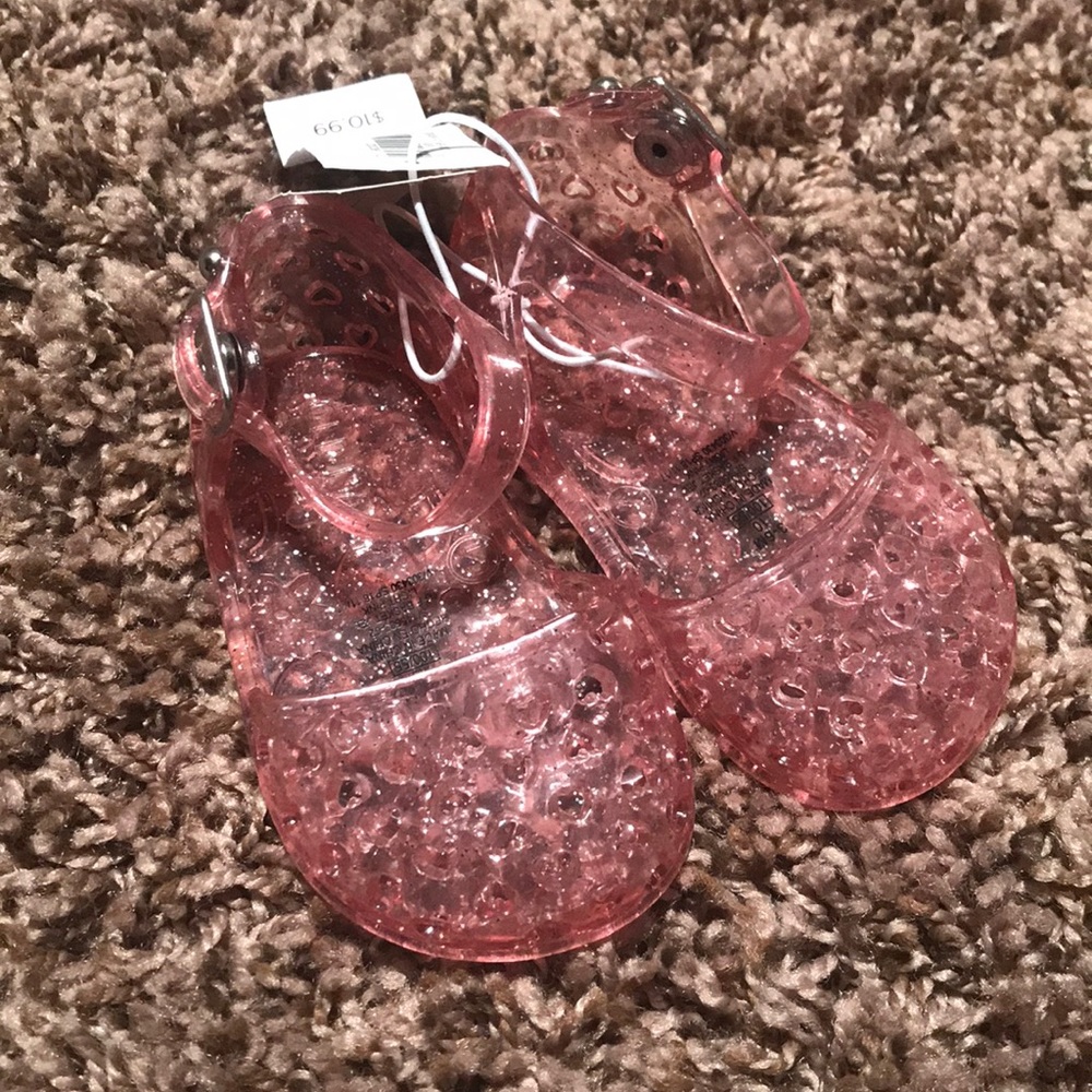Pink jelly shoes